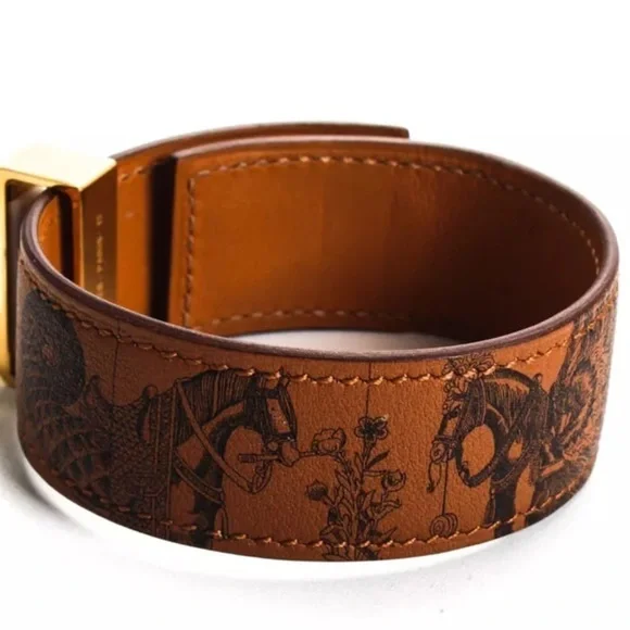 Hermes Leather Collier De Chien Medor Tattoo Bracelet T3 RARE NWOT - Picture 6 of 16